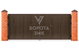 Деревянные распашные ворота 2000×2000 ЗМК-5258